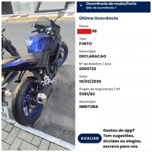 Moto furtada é recuperada em Itapema; veículo estava há dois meses parado na mesma rua