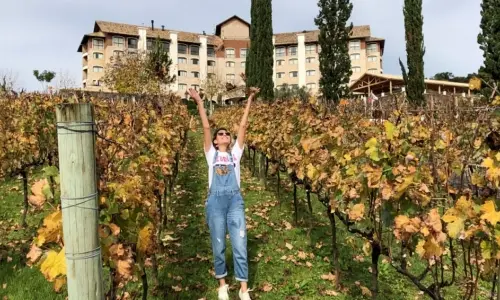 De Tijucas para os vinhedos da França: escritora é referência nacional sobre Champagne