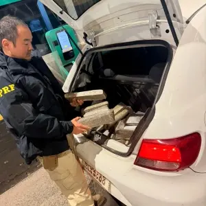 Fiscalização na BR-101 detecta forte odor e termina com 50 kg de maconha apreendidos e dois presos