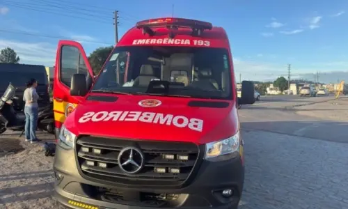 Colisão entre moto e caminhão deixa ferido na SC-410 durante manobra de conversão