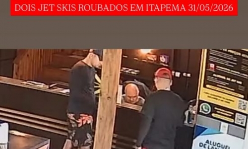 Clientes falsos alugam e desaparecem com dois jet skis em Itapema