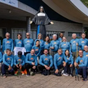 Peregrinos percorrem 267 km a pé e finalizam a trajeto à Santuário Santa Paulina