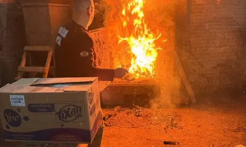 Seis meses de combate contra o tráfico resultam na incineração de 400 kg de drogas