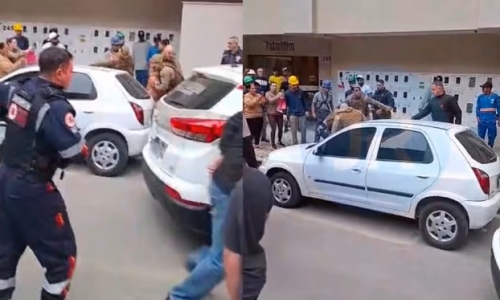 Mulher é resgatada por pedreiros durante agressão em apartamento de Itapema