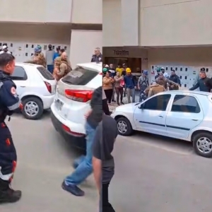 Mulher é resgatada por pedreiros durante agressão em apartamento de Itapema