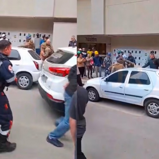 Mulher é resgatada por pedreiros durante agressão em apartamento de Itapema