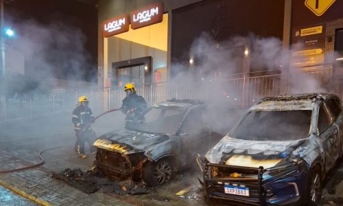 Incêndio criminoso destrói viatura da Guarda Municipal em Bombinhas 