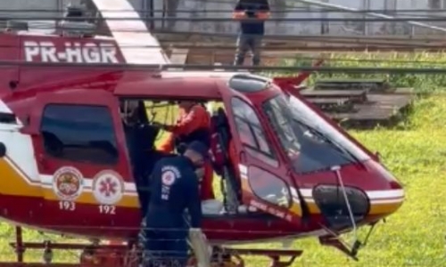 Tijuquense de 62 anos é transferido de helicóptero com suspeita de AVC