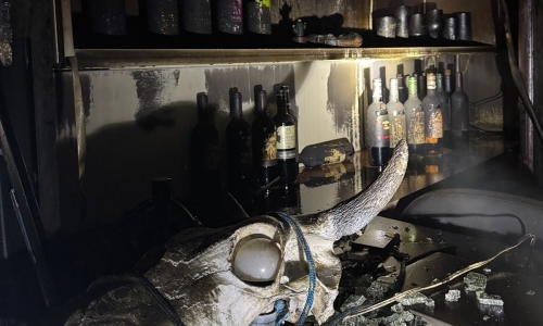 Incêndio destrói estrutura de lanchonete montada em contêineres em Porto Belo
