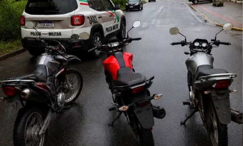 Motocicletas são recuperadas em municípios vizinhos após ação da PM