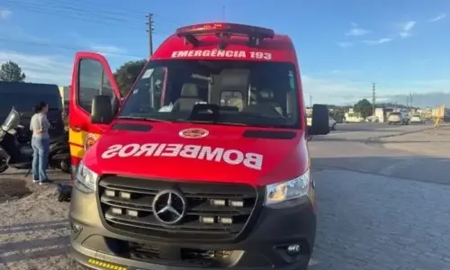 Motociclista sofre acidente após não perceber lombada na SC-410