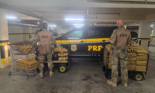 Meia tonelada de maconha é encontrada dentro de veículo transportado por guincho