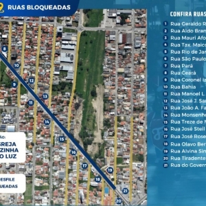Desfile Cívico irá gerar alterações no trânsito de Tijucas; 20 ruas serão interditadas