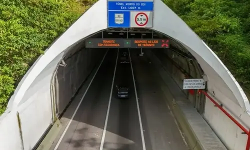Manutenção noturna irá alterar tráfego no Túnel do Morro do Boi na próxima semana