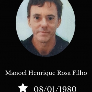 Velório e sepultamento de Manoel Henrique Rosa Filho estão programados para esta quinta e sexta