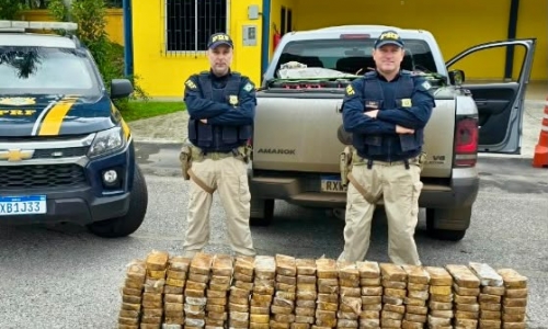 Carga milionária de cocaína vinda da fronteira do Paraná é interceptada na BR-101