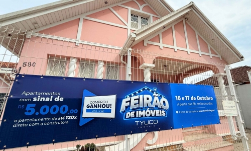 Feirão de imóveis oferece sinal a partir de R$ 5 mil e parcelamento em até 120 vezes em Tijucas