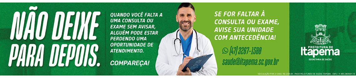 Banner Topo | Prefeitura de Itapema | PI 32653 Campanha: Não Deixe Para Depois