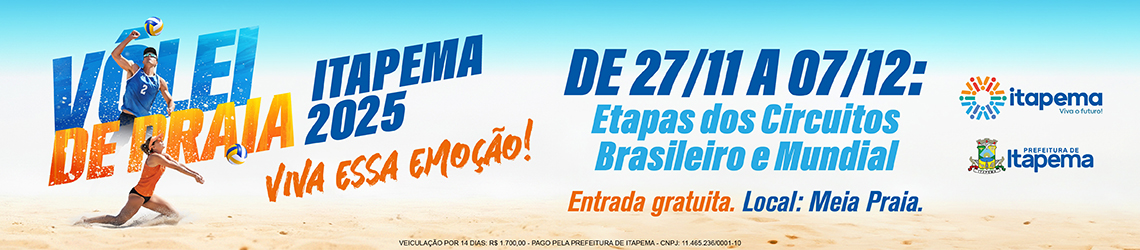 Banner Topo | Prefeitura de Itapema | PI 32766 | Campanha: Vôlei de Praia Itapema