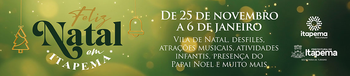 Banner Topo | Prefeitura de Itapema | PI 32800 Campanha: Feliz Natal em Itapema