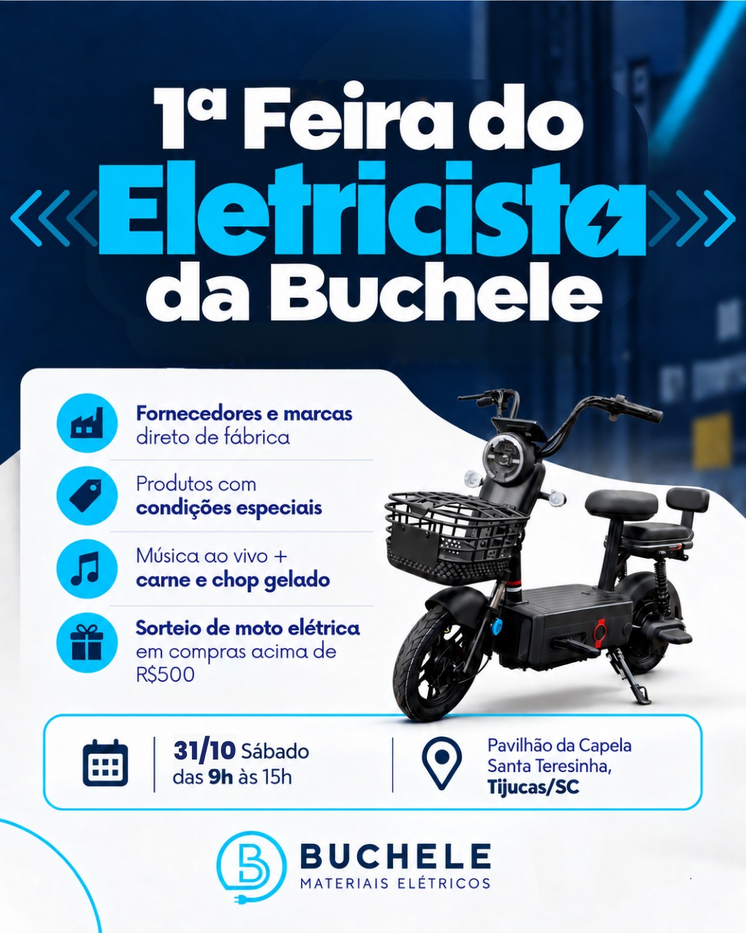 Banner Poup-Up | Buchele Materiais Elétricos
