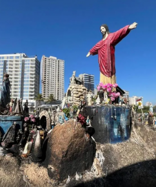 Imagem de padroeira ganha novo espaço ao lado de ponto turístico