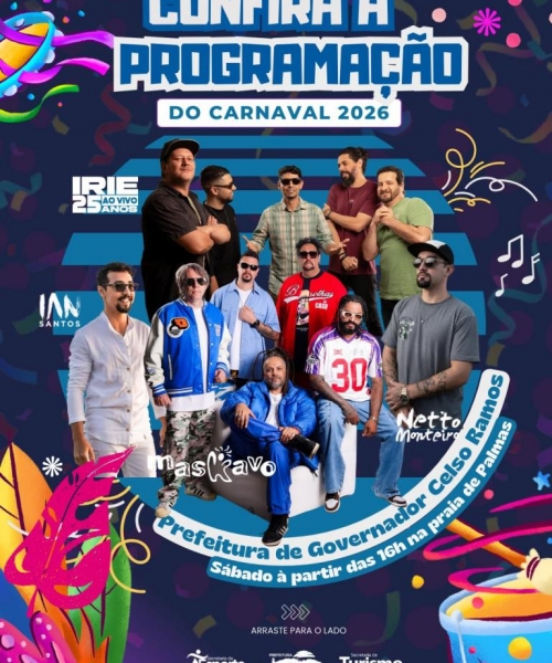 Governador Celso Ramos divulga atrações do Carnaval