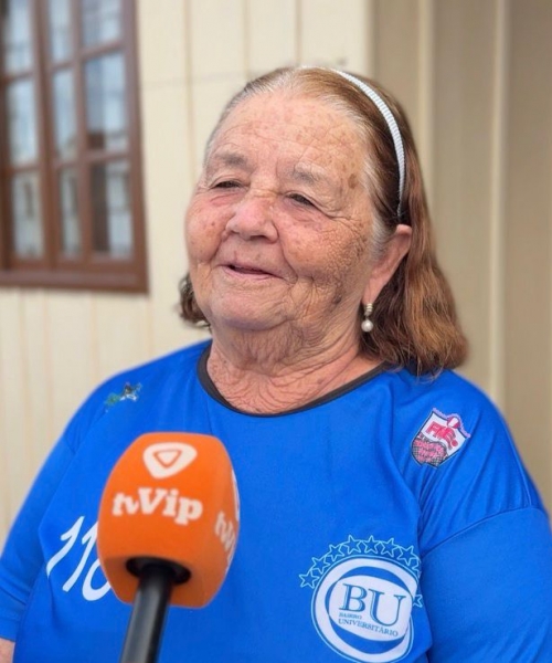 Aos 84 anos, Dona Maria é a atleta mais idosa das Olimpíadas Tijuquenses