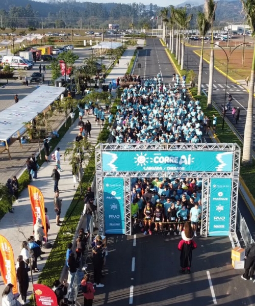 Bairro planejado de Tijucas foi palco de circuito de corrida neste domingo 