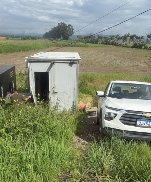 Bomba da rede hídrica de Tijucas é afetada após furto de cabos elétrico